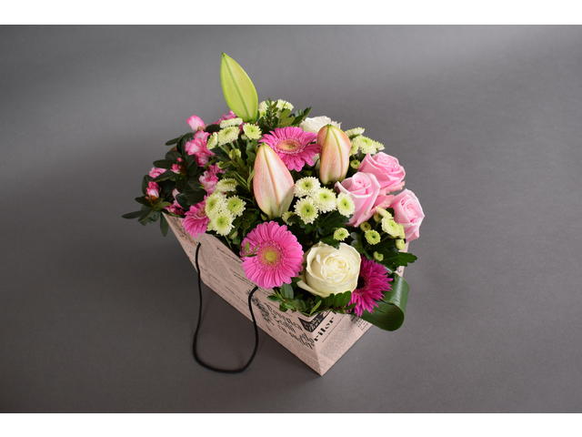 Mix de  flori in poseta print siati