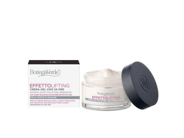 Crema de fata, de zi, cu efect de lifting, pentru ten mixt si gras, cu extract de unt de Shea, acid hialuronic si extract de flori de lotus - Effetto Lifting, 50 ML