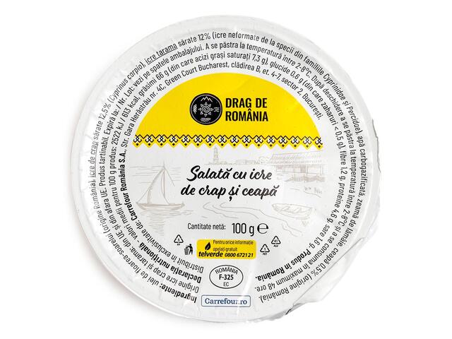 Salata icre crap si ceapa Drag de Romania 100 g