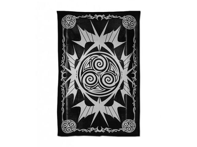 Batik tapestries Whirl b/w