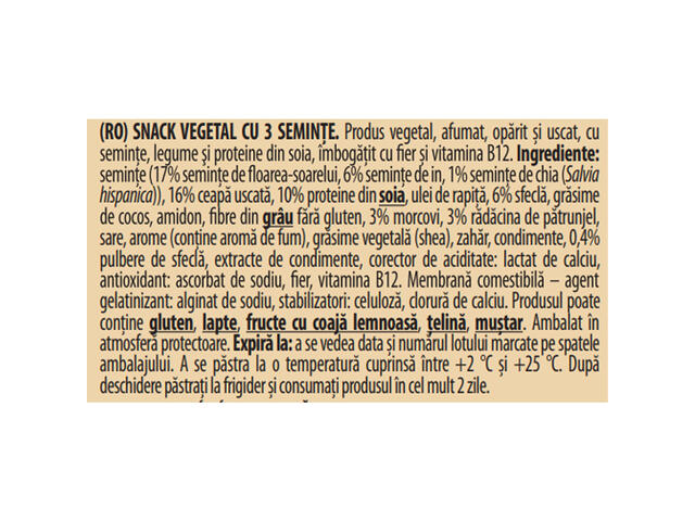 Carnati vegetali Snack It 3 Seeds, 90 g