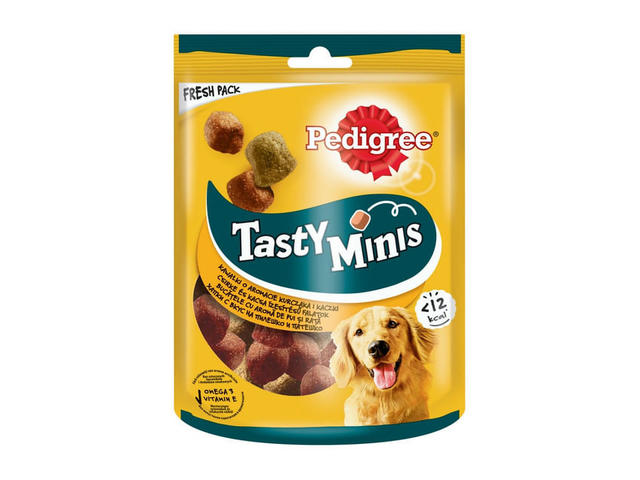 Recompense pentru caini adulti Pedigree Tasty Bites, cu pui, 130 g