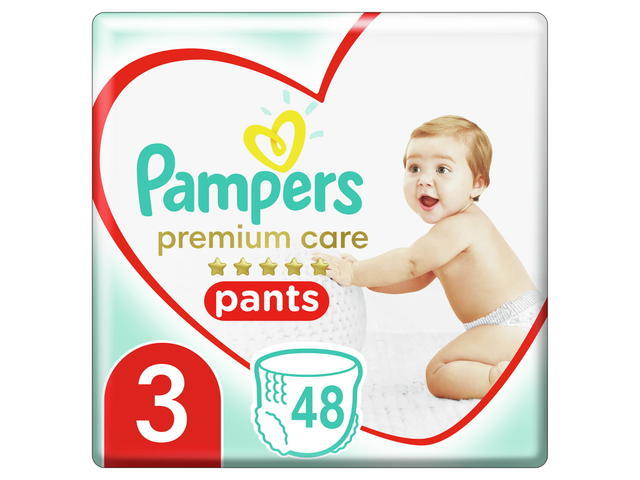 Scutece chilotel Premium Care Pants Marimea 3 6-11kg 48buc Pampers