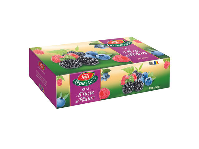 Ceai de fructe de padure Fares Aromfruct, 100 de plicuri x 1.5 g
