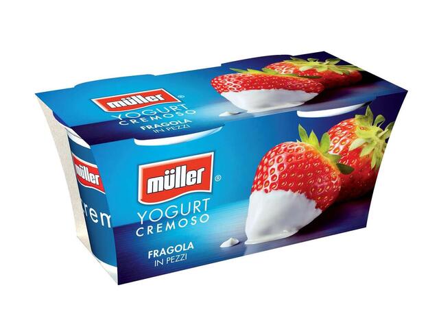 Muller iaurt cu bucati de capsuni 2 x 125 g