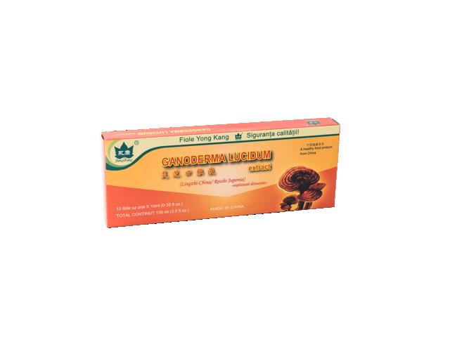 Fiole Yong Kang Ganoderma, 10 fiole buvabile x 10 ml