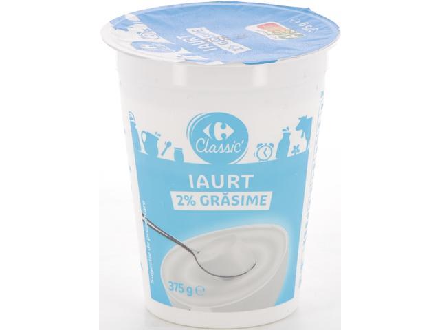 Iaurt 2% grasime Carrefour Classic 375 g