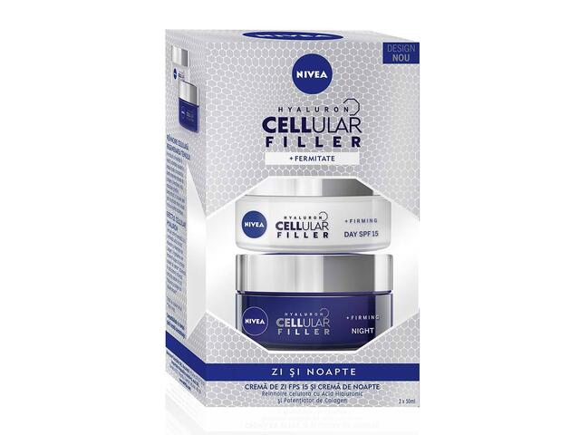 Crema antirid Nivea cellular zi+noapte, 2 x 50 ml