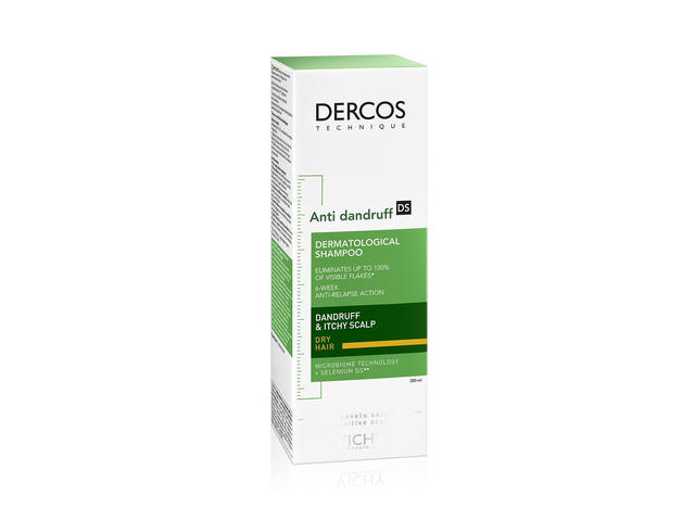 Şampon anti-mătreață pentru păr uscat Dercos, 200 ml, Vichy
