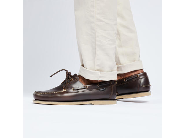 Încălțăminte navigație piele Sailing 500 Maro - 43