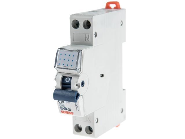Intrerupator automat Gewiss GW90026, 1P+N, 10A