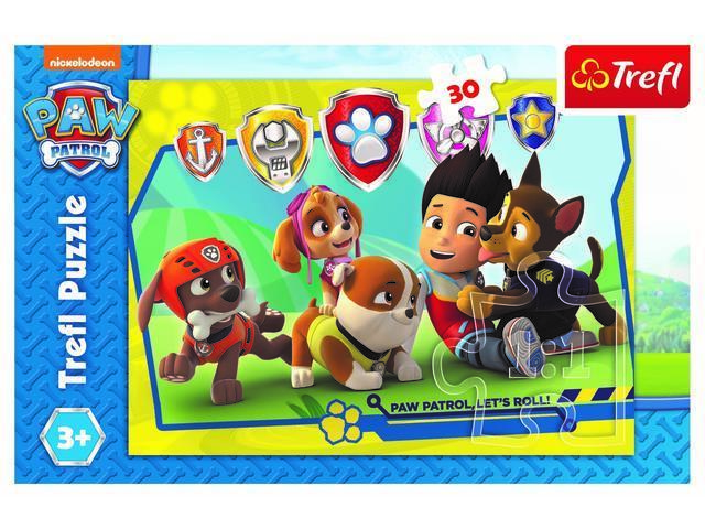 ASORTAT Puzzle pentru baieti Paw Patrol Trefl, 30 piese