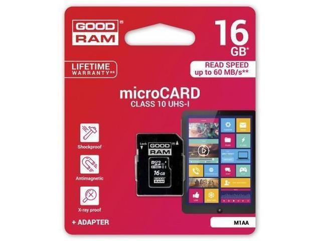 Card memorie GoodRam MicroSD M1AA-016 Goodram clasa 10 16 GB adaptor SD