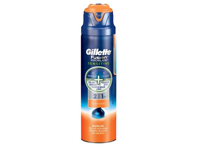 Gillette Fusion ProGlide Sensitive Active Sport 2in1 gel de ras 170 ml