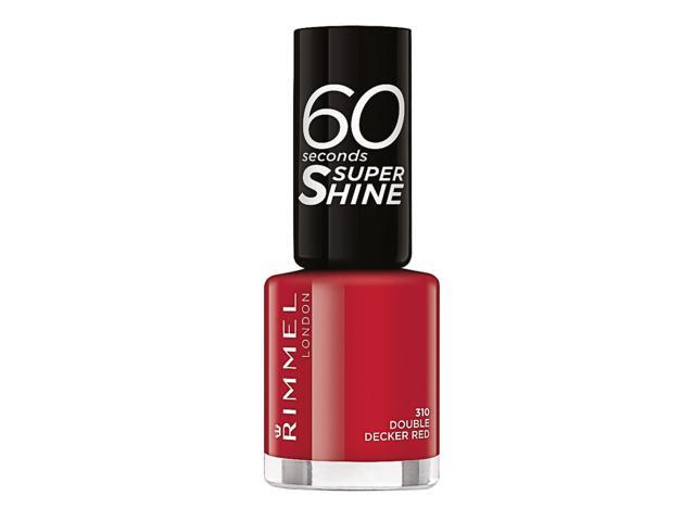 Lac de Unghii Rimmel London 60 Seconds Super Shine - 310 Double Decker Red, 8 ML