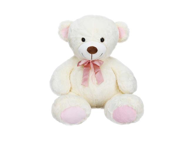 Ursulet de plus cu fundita roz, Puffy Friends, 60 cm