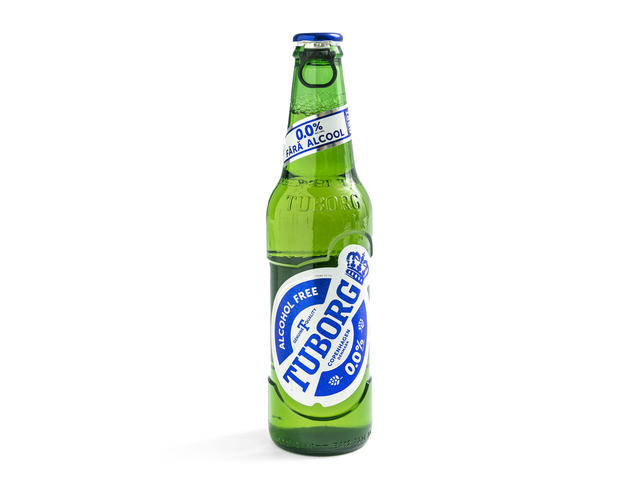 Tuborg bere blonda fara alcool sticla 0.33l