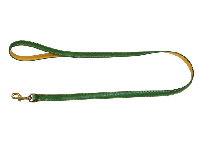 Lesa verde din piele pentru caini Croci 1.5x120 cm