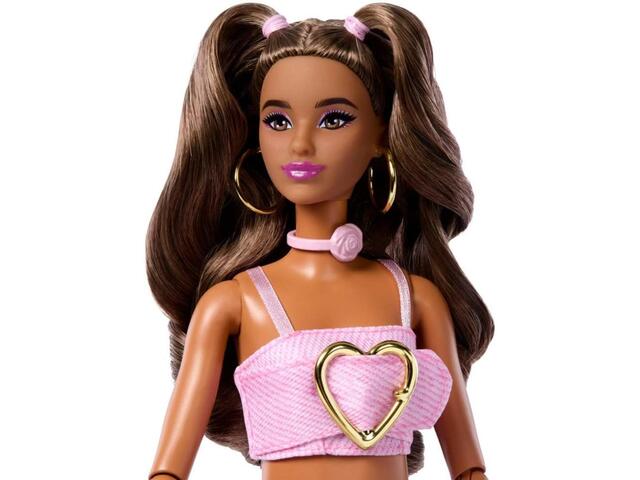 Papusa Barbie Deluxe Style, Pink Denim, JJN72