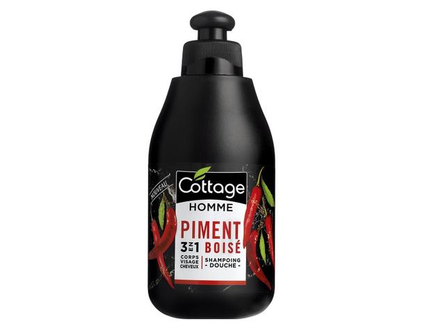 Gel de dus si sampon de par Cottage Piment Boise, Barbati, 250 ML