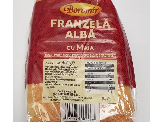 Paine franzela alba feliata 400g Boromir