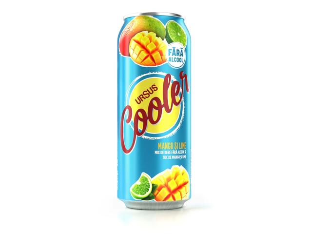 Ursus Cooler Mango Si Lime Fara Alcool Doza 500 ML