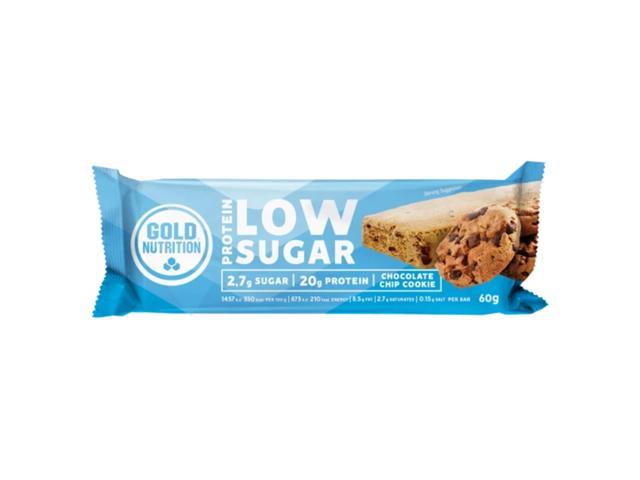Baton Goldnutrition 60G Protein Bar Low Sugar Biscuiti Cu Fulgi De Ciocolata