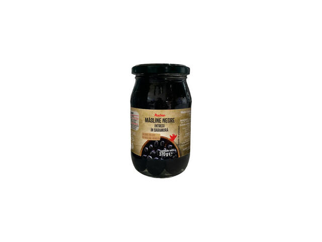 Masline negre in saramura Auchan, 370 g