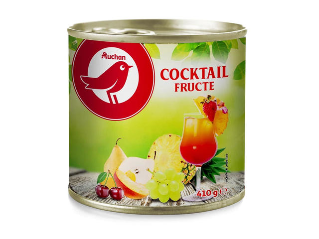 Compot cocktail fructe europene Auchan 410 g