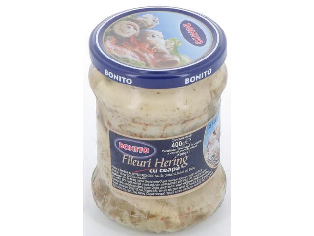 File hering marinat cu ceapa Bonito 400g