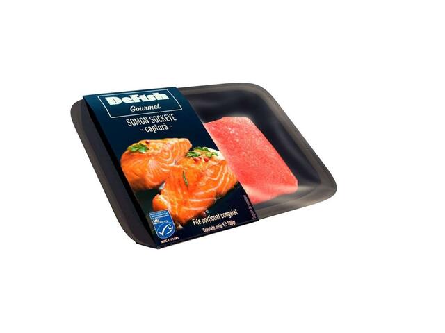 DeFish File de somon sockeye cu piele congelat 200 g