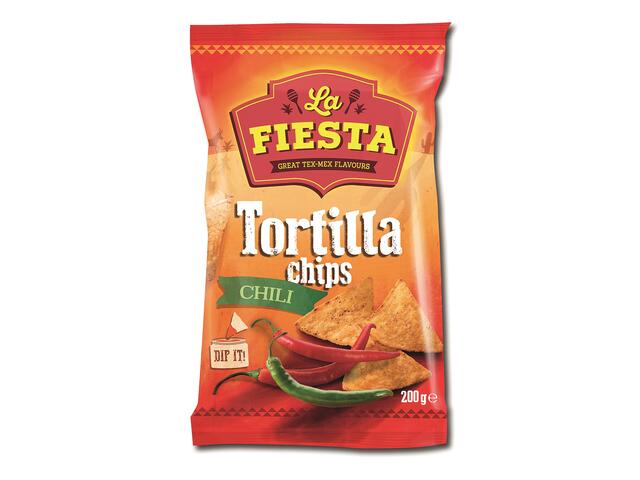 Chips Tortilla Ardei Chili La Fiesta 200 G