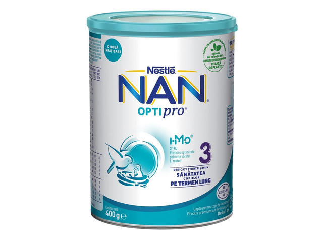 Lapte praf pentru copii de varsta mica Nestle NAN OPTIPRO 3 HMO, de la 1 an, 400g