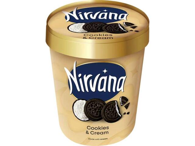 Nirvana Inghetata biscuiti cu cacao umpluti crema