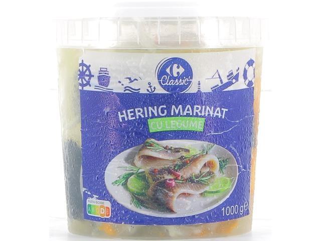 Hering marinat cu legume Carrefour Classic 1000g