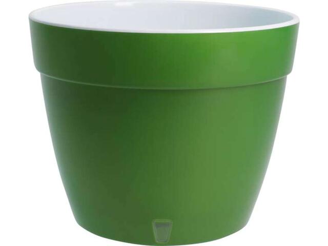 Ghiveci Santino Asti, Plastic, 20 Cm, 4 L, Verde/Alb