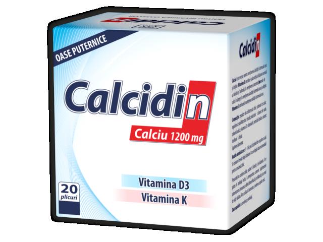 Calcidin calciu 1200mg D3 K 20pl - NATUR PRODUKT