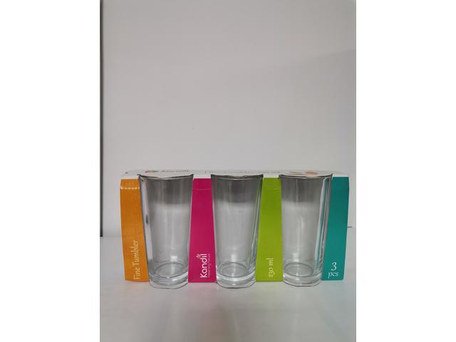 Set 3 pahare Agora Plast, 230 ml, Transparent