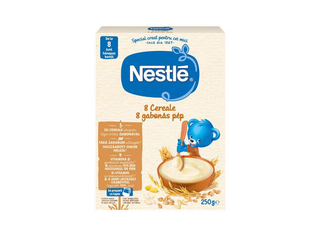 Cereale bebelusi Nestle 8 Cereale, de la 8 luni, 250 g