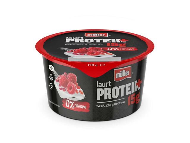 Iaurt Cu 15G Proteine 0% Grasimi Zmeura/Rodie/Goji 170G Muller