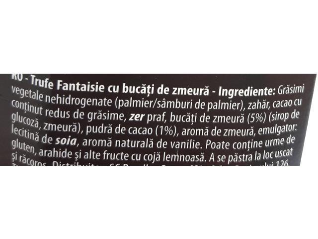 Trufe cu bucati de zmeura  Truffettes de France 200 g