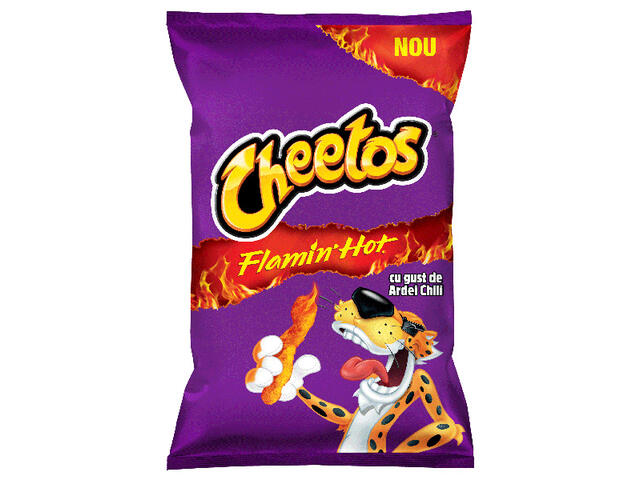 Cheetos Flamin’ Hot cu gust de ardei chili, 80g