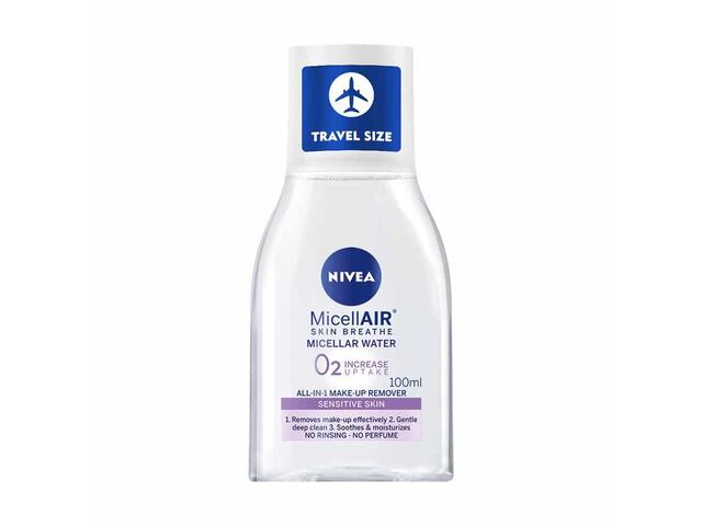 Apa micelara pentru fata, ochi si buze Nivea Micellair Skin Breathe 100 ml