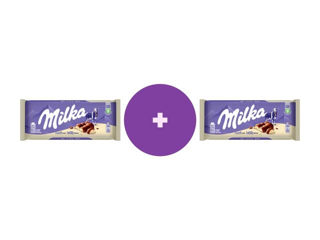 Ciocolata Milka Aerata Alba 95G, Al 2-lea -50%