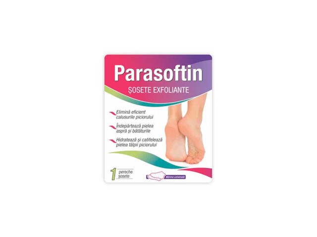 Sosete exfoliante Parasoftin, 1 pereche