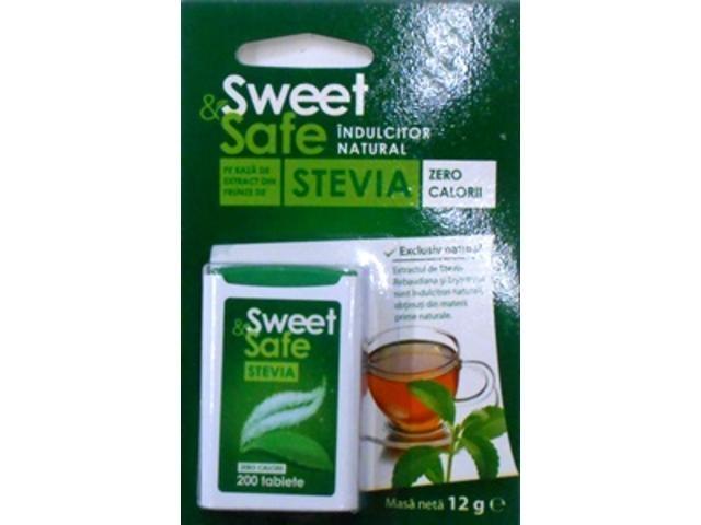 Indulcitor natural din stevia Sweet & Safe 200 tablete