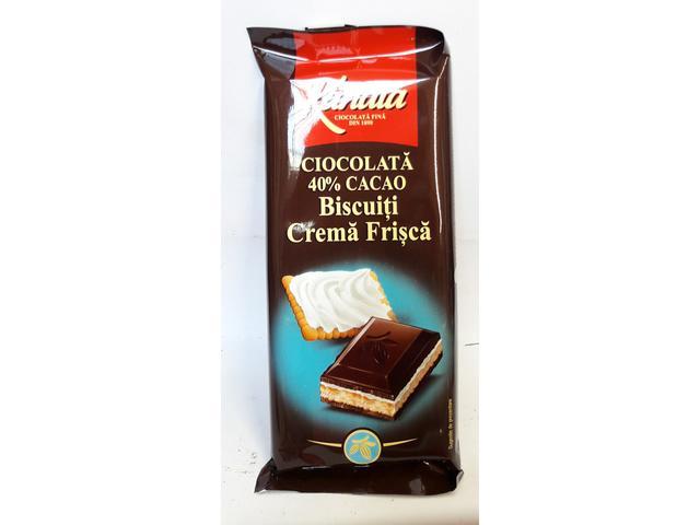 Ciocolata 40% cacao, biscuiti & crema frisca  Kandia 115 g