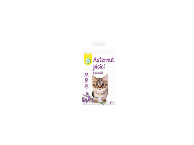 Asternut pentru pisici Auchan miros de lavanda, 5 l
