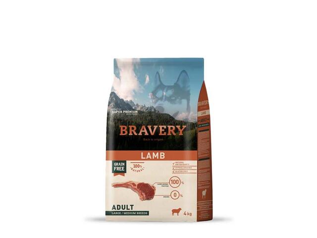 Hrana Uscata Caine Bravery Med/Mare Miel 4Kg