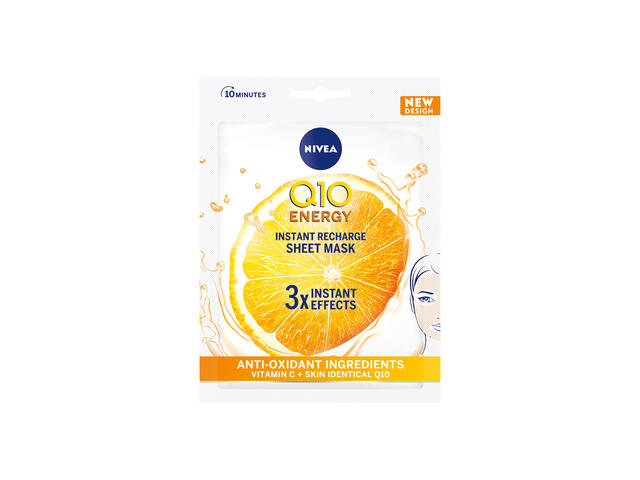 Masca Servetel Nivea Q10 + Vitamina C, 1 Buc